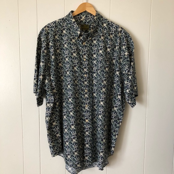 Evergreen Other - Evergreen Men's Short Sleeve Button Down Printed Cotton Shirt Size XXL